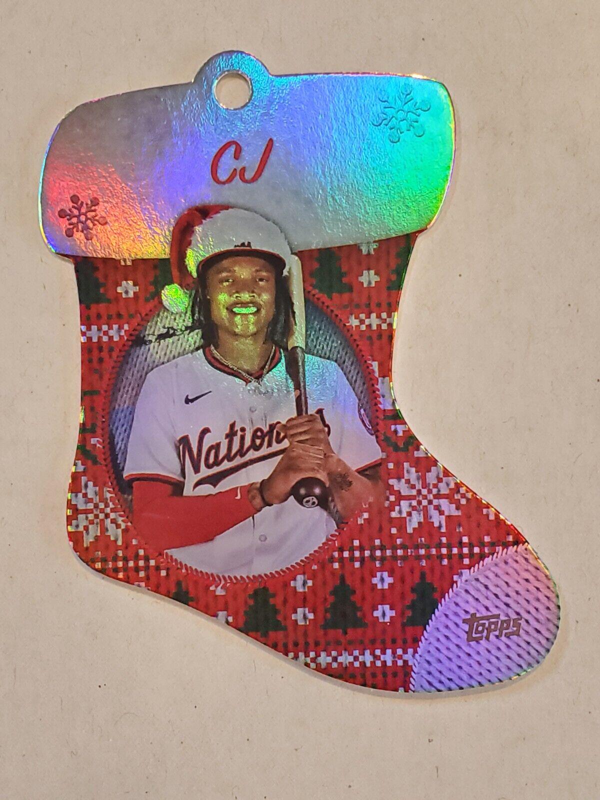 2024 Topps Holiday Stocking Die-Cut Ornament CJ Abrams #SDC-13 card