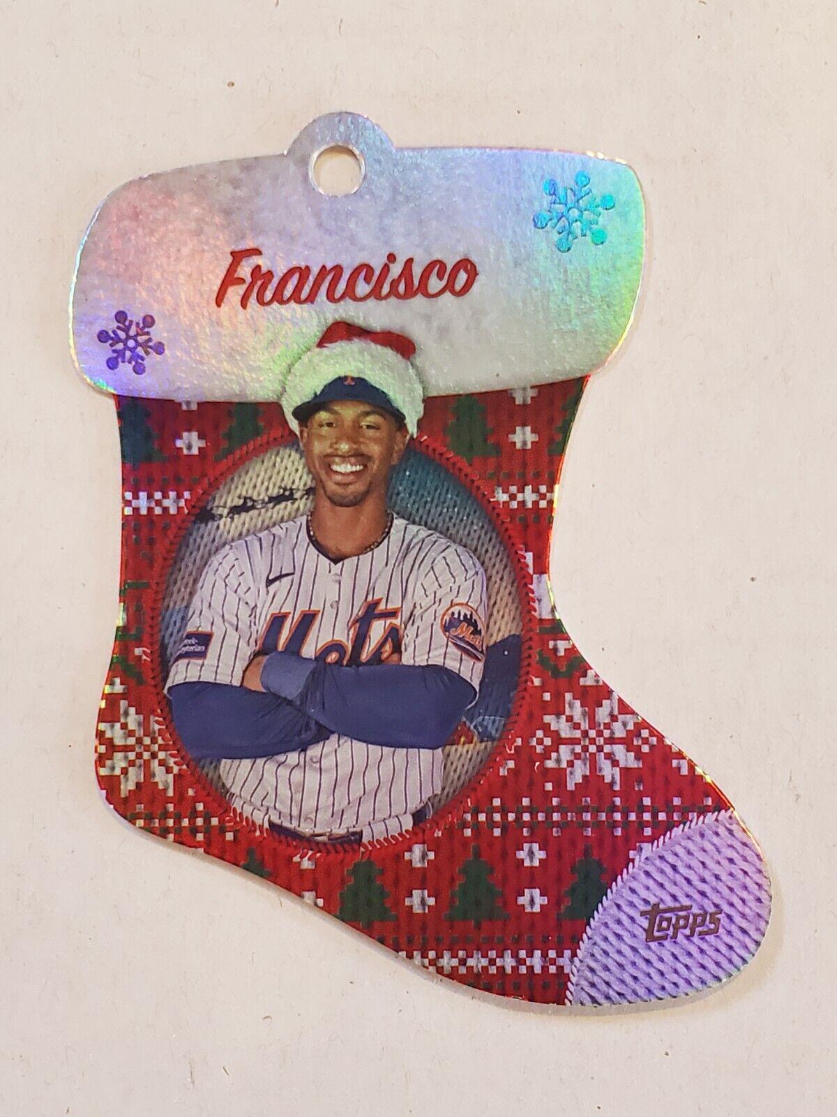 2024 Topps Holiday Stocking Die-Cut Ornament Francisco Lindor #SDC-6 card