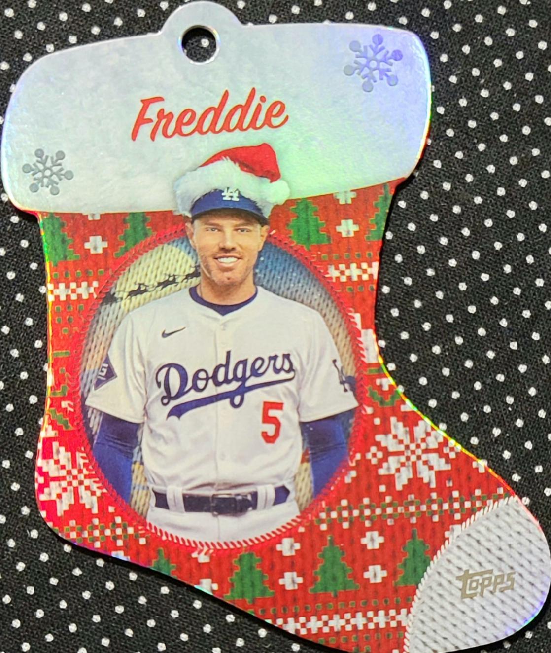 2024 Topps Holiday Stocking Die-Cut Ornament Freddie Freeman #SDC-15 card