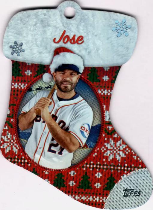 2024 Topps Holiday Stocking Die-Cut Ornament Jose Altuve #SDC-16 card