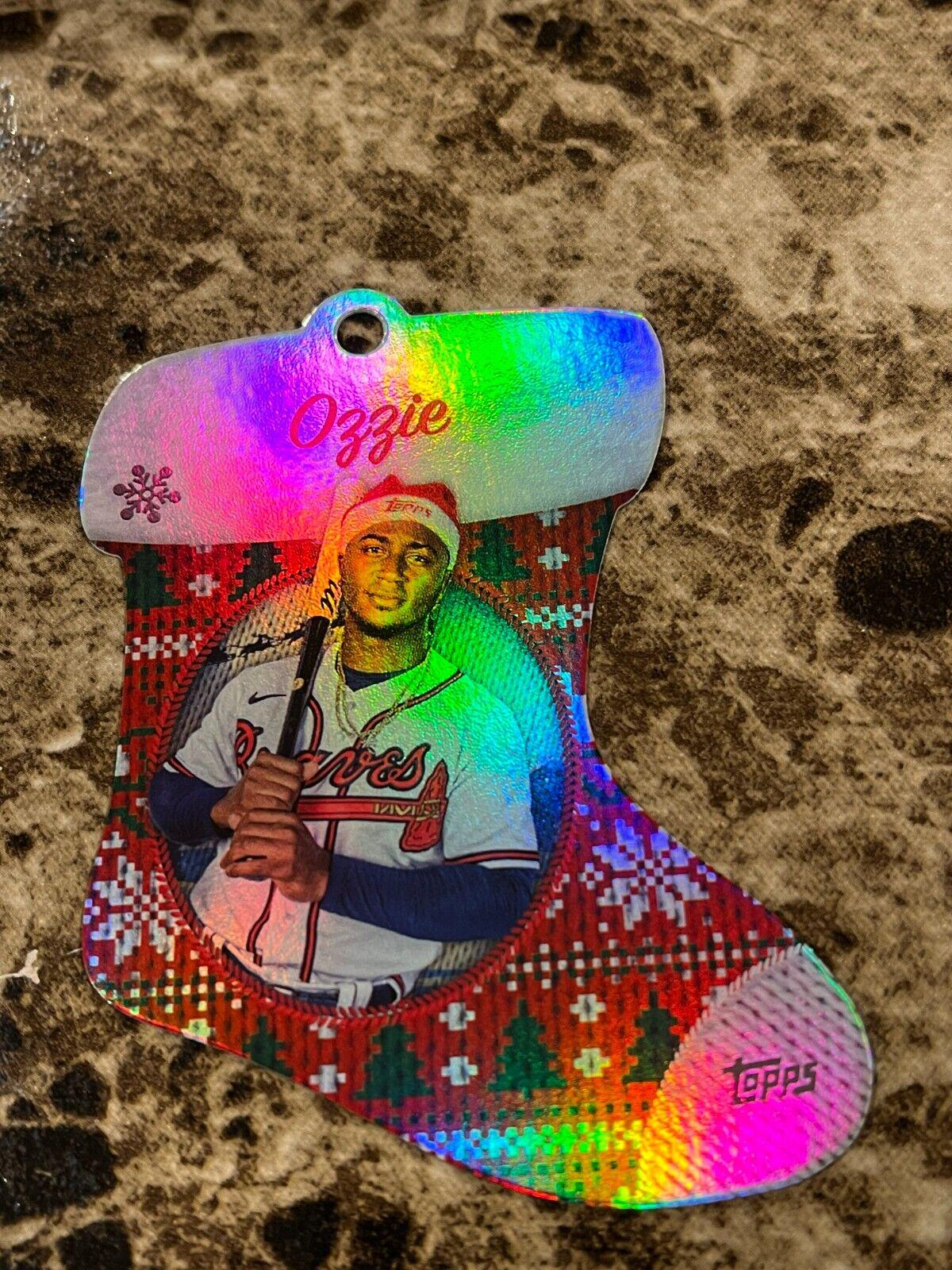 2024 Topps Holiday Stocking Die-Cut Ornament Ozzie Albies #SDC-5 card