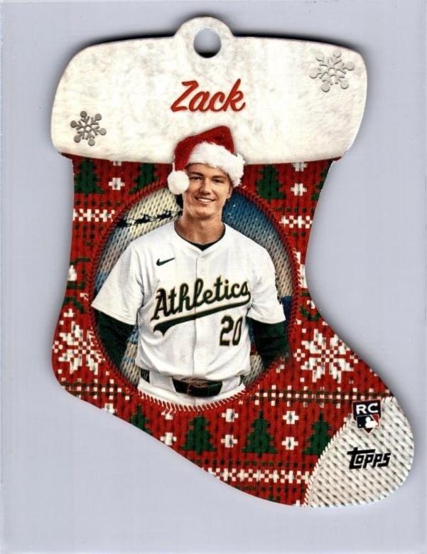 2024 Topps Holiday Stocking Die-Cut Ornament Zack Gelof #SDC-8 card