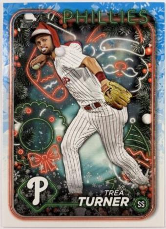 2024 Topps Holiday Trea Turner [Holiday Variation SP] #H43 card