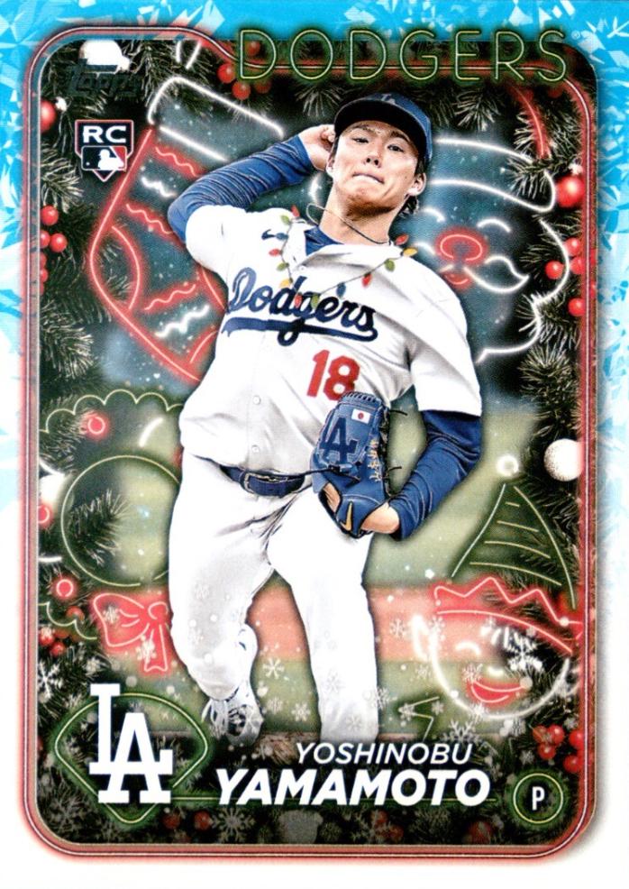 2024 Topps Holiday Yoshinobu Yamamoto [Holiday Variation SP] #H88 card