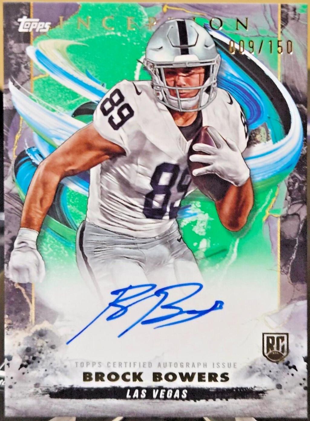 2024 Topps Inception Rookie Autograph Brock Bowers [Green] #RA-BB card