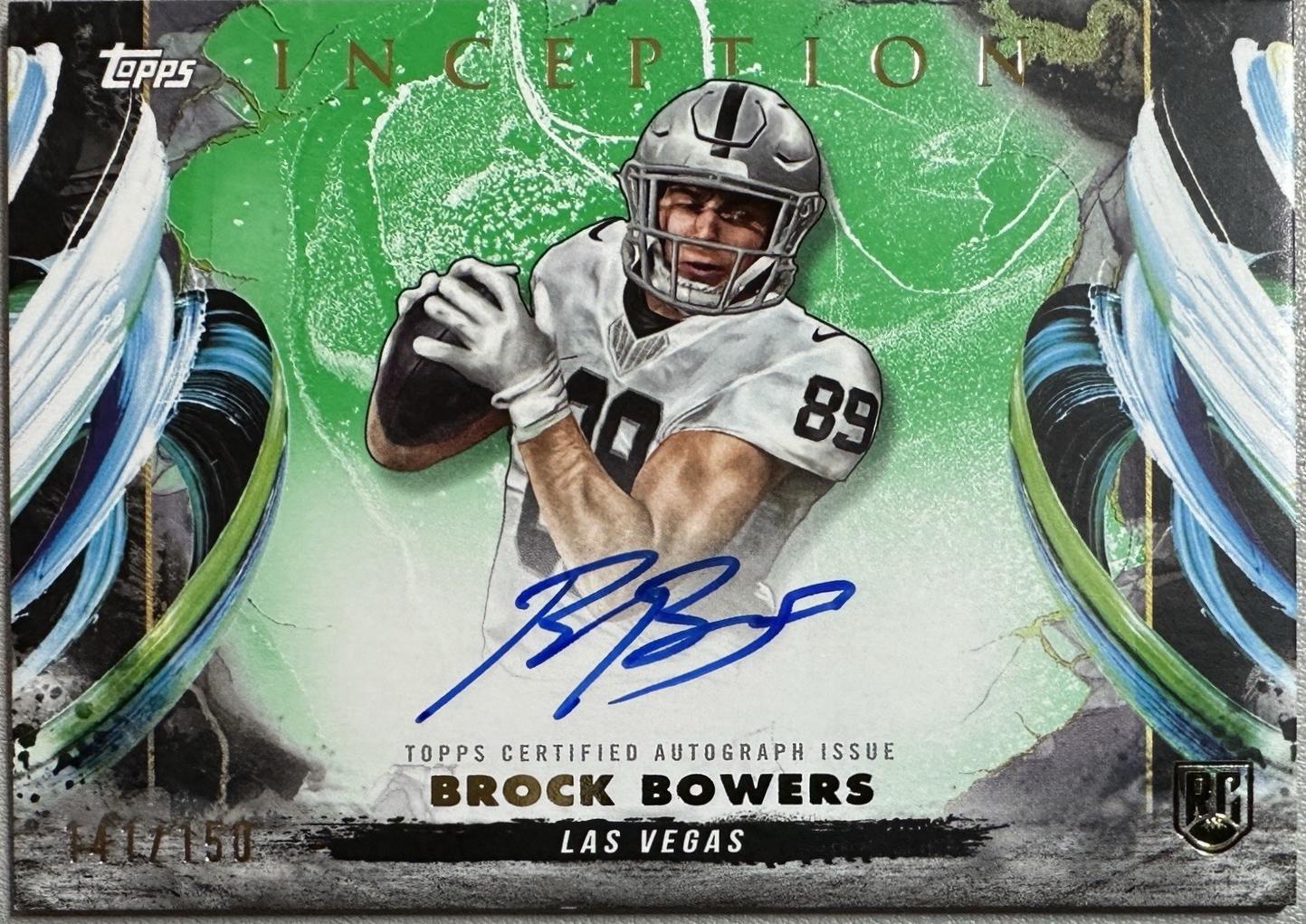 2024 Topps Inception Rookie Autograph Variation Brock Bowers [Green] #RAV-BB card