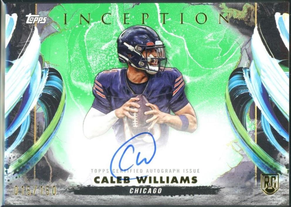 2024 Topps Inception Rookie Autograph Variation Caleb Williams [Green] #RAV-CW card