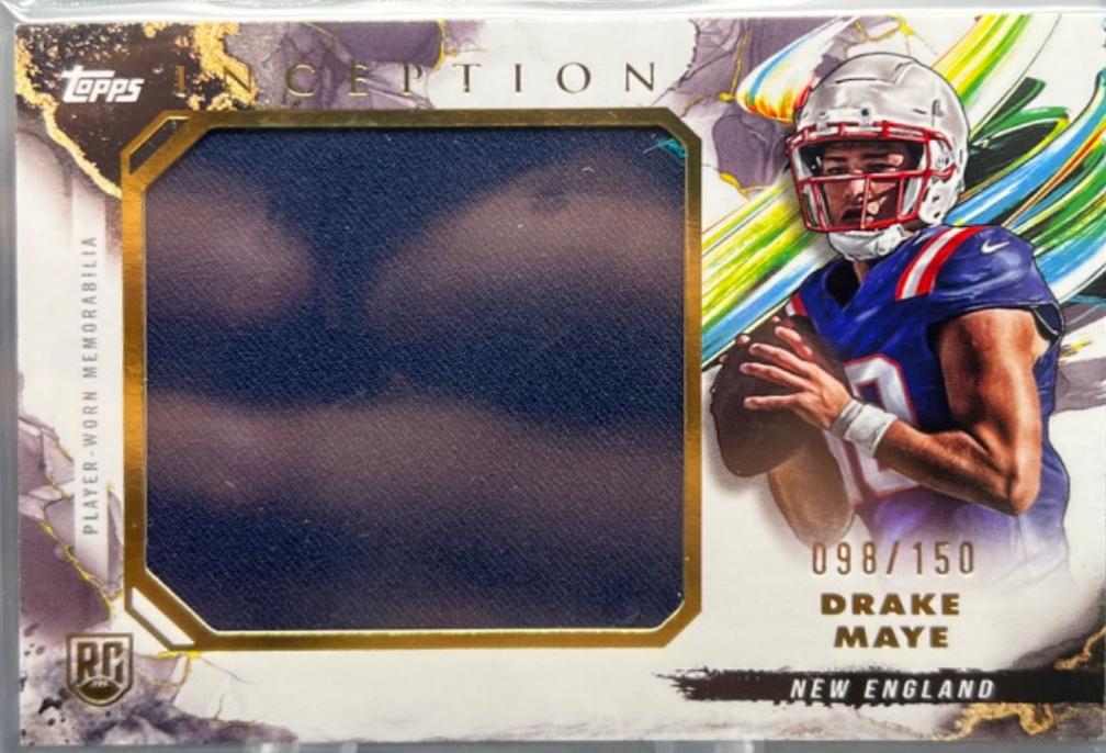 2024 Topps Inception Rookie Jumbo Relic Drake Maye #RJR-DM card