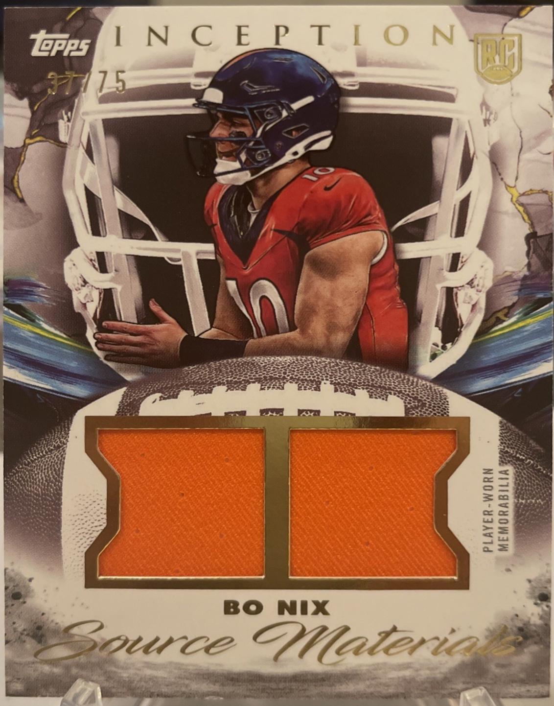 2024 Topps Inception Source Materials Bo Nix [Red] #SM-BN card