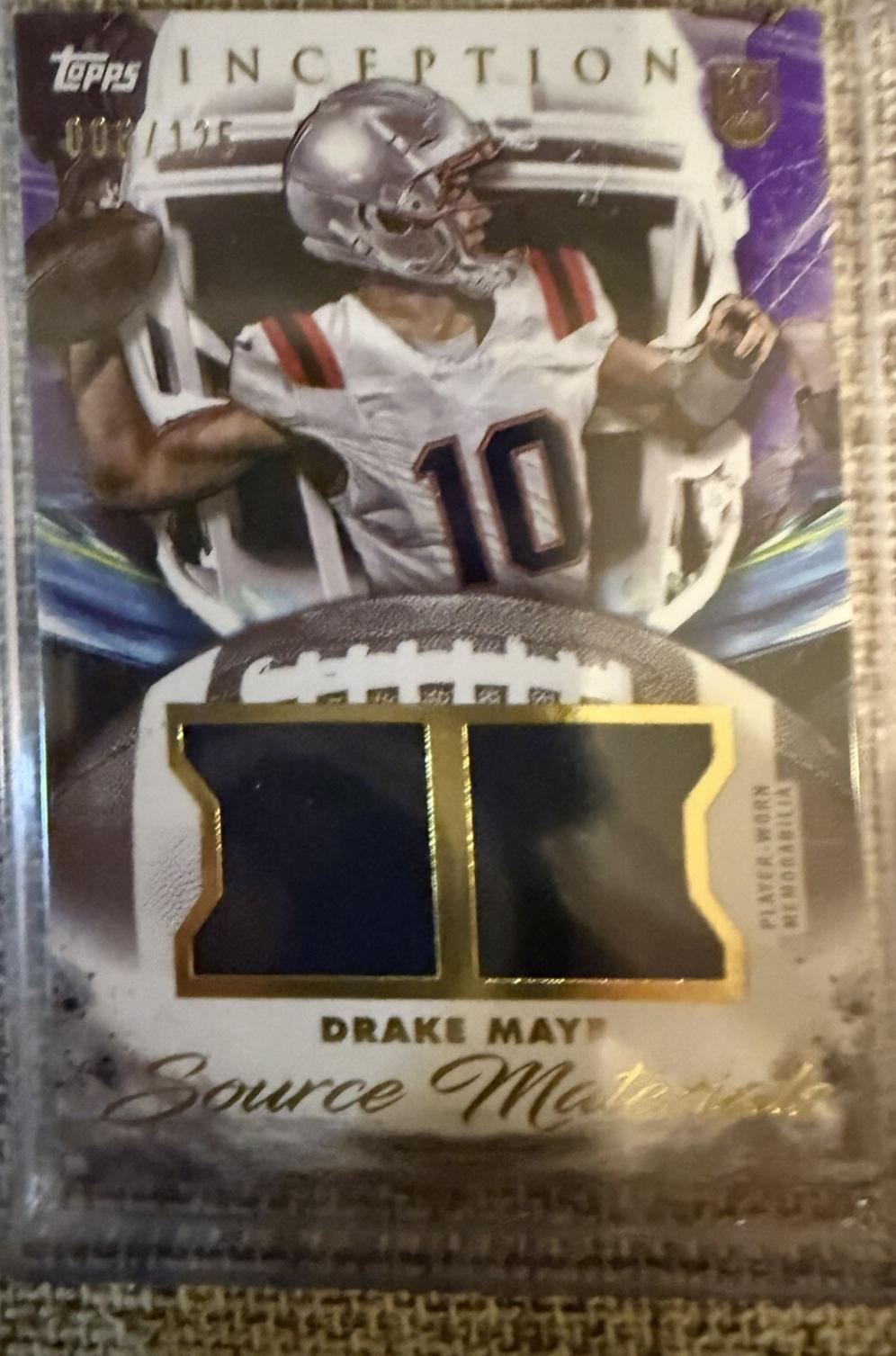 2024 Topps Inception Source Materials Drake Maye #SM-DM card