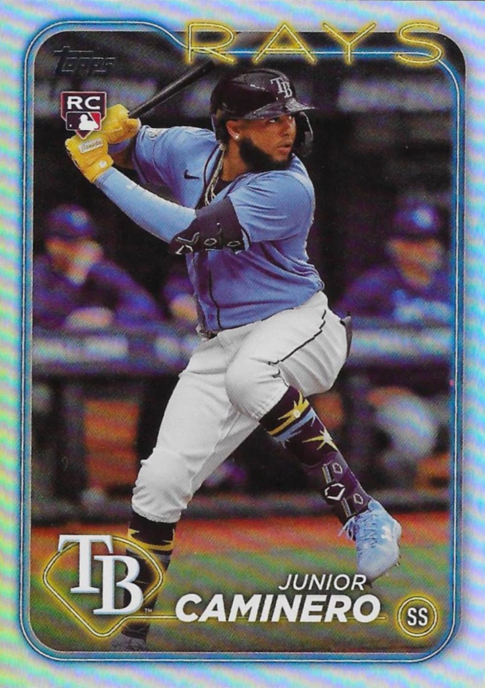 2024 Topps Junior Caminero [Rainbow Foil] #628 card