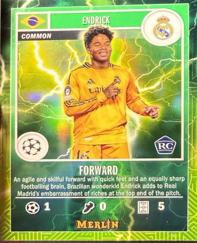 2024 Topps Merlin UEFA Gamers Endrick #MG-39 card