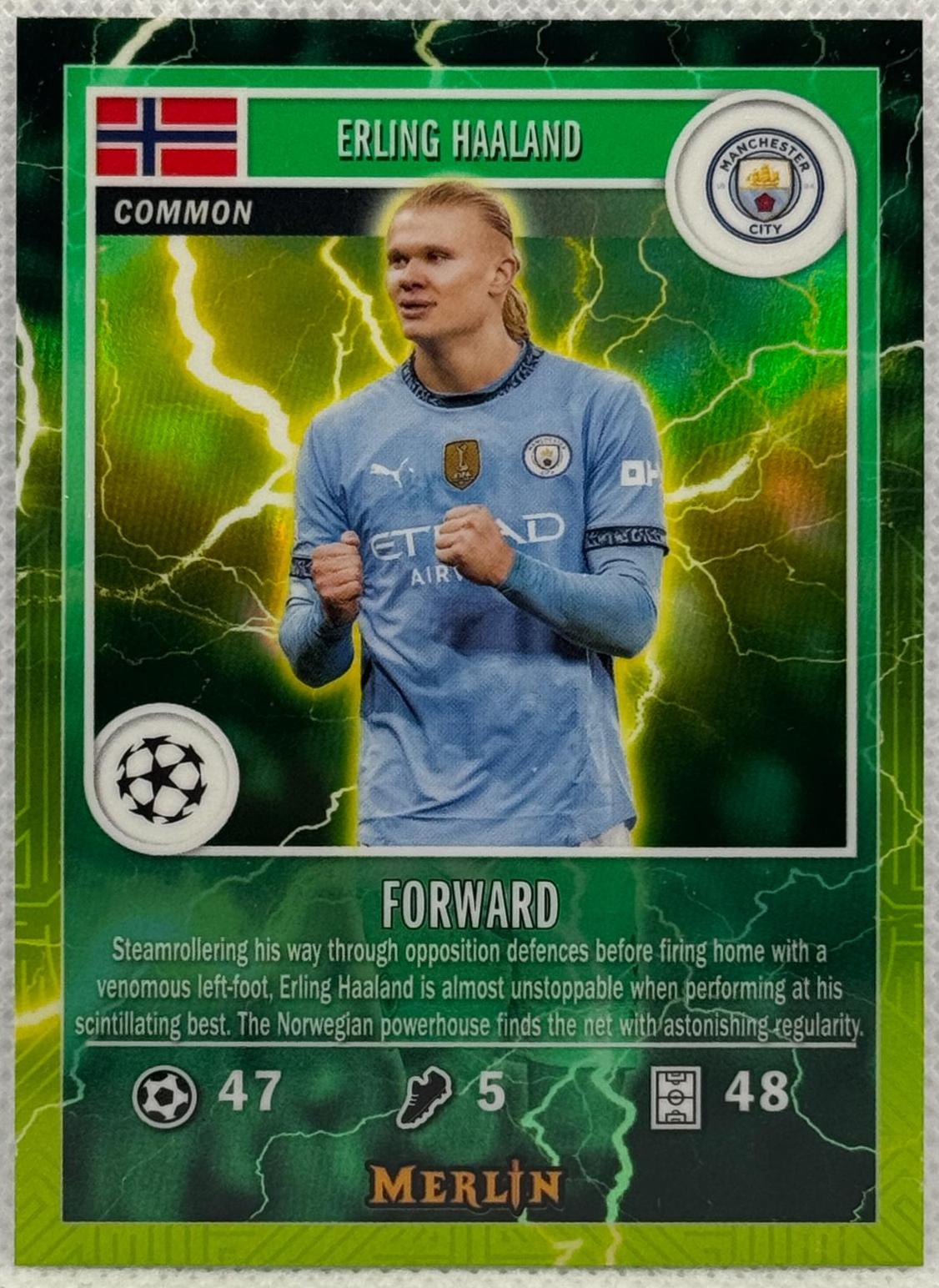 2024 Topps Merlin UEFA Gamers Erling Haaland #MG-27 card