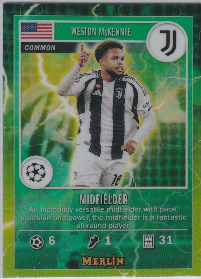 2024 Topps Merlin UEFA Gamers Weston McKennie #MG-50 card