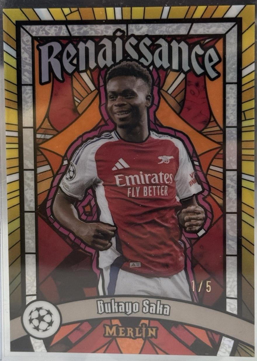 2024 Topps Merlin UEFA Renaissance Bukayo Saka #R-15 card