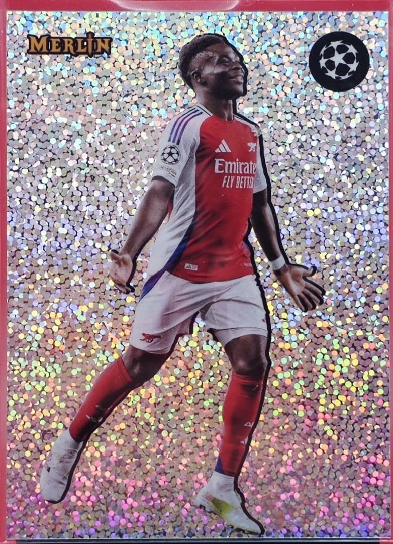 2024 Topps Merlin UEFA The Shiny Bukayo Saka #S-7 card