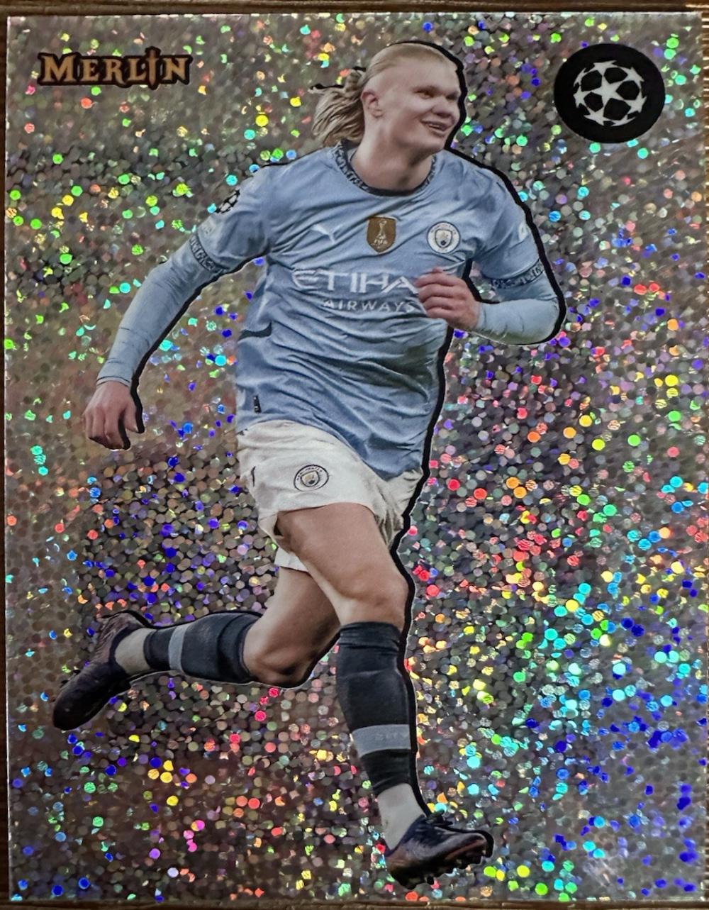 2024 Topps Merlin UEFA The Shiny Erling Haaland #S-1 card