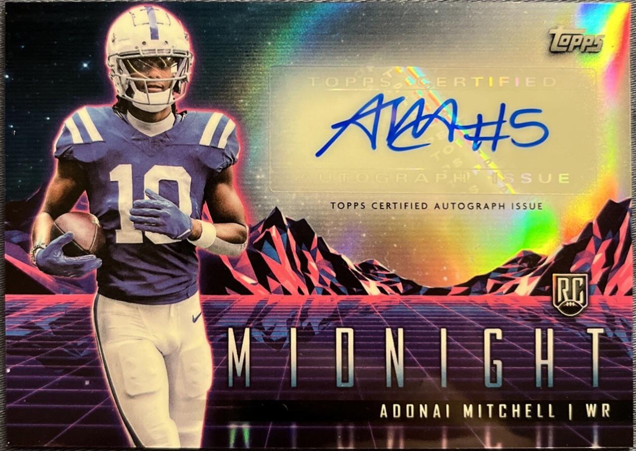 2024 Topps Midnight Rookie Horizon Autograph Adonai Mitchell #RHS-AM card
