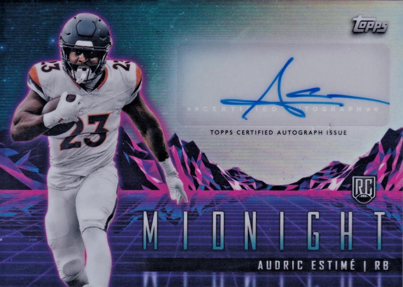 2024 Topps Midnight Rookie Horizon Autograph Audric Estime #RHS-AE card