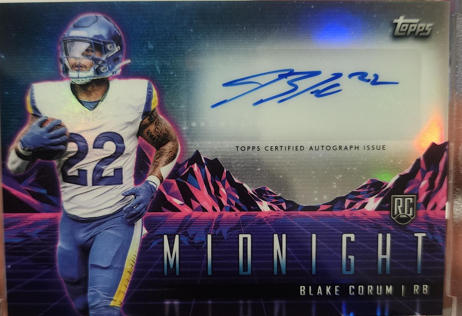 2024 Topps Midnight Rookie Horizon Autograph Blake Corum #RHS-BC card