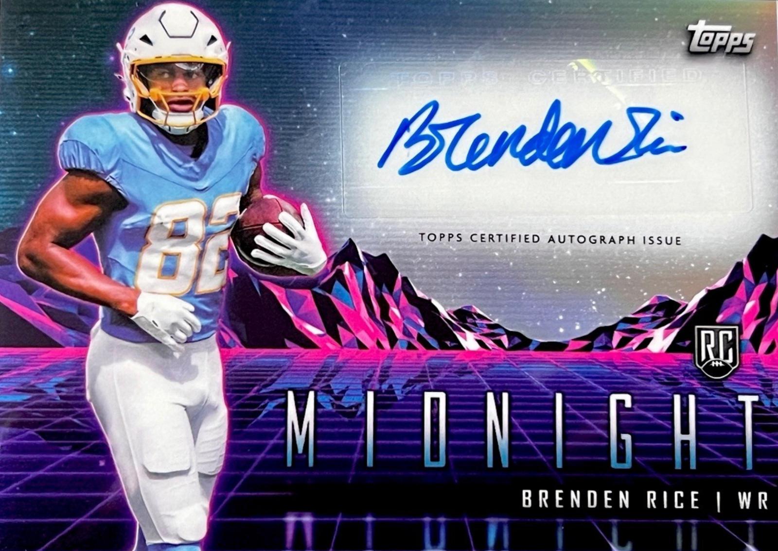 2024 Topps Midnight Rookie Horizon Autograph Brenden Rice #RHS-BR card