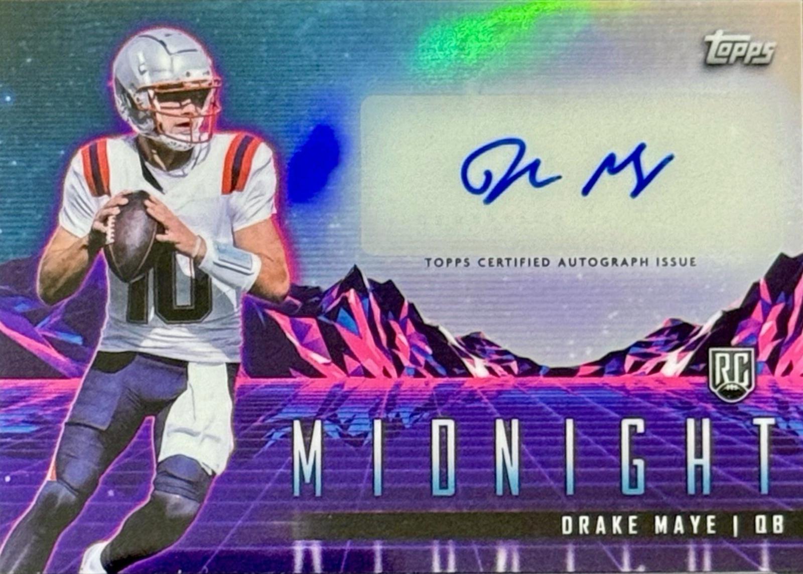 2024 Topps Midnight Rookie Horizon Autograph Drake Maye #RHS-DM card