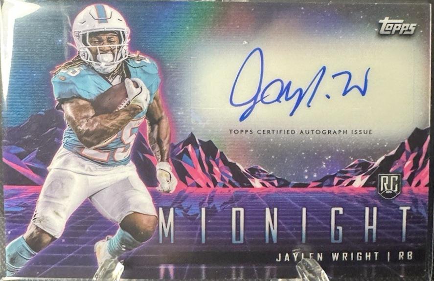 2024 Topps Midnight Rookie Horizon Autograph Jaylen Wright #RHS-JWR card