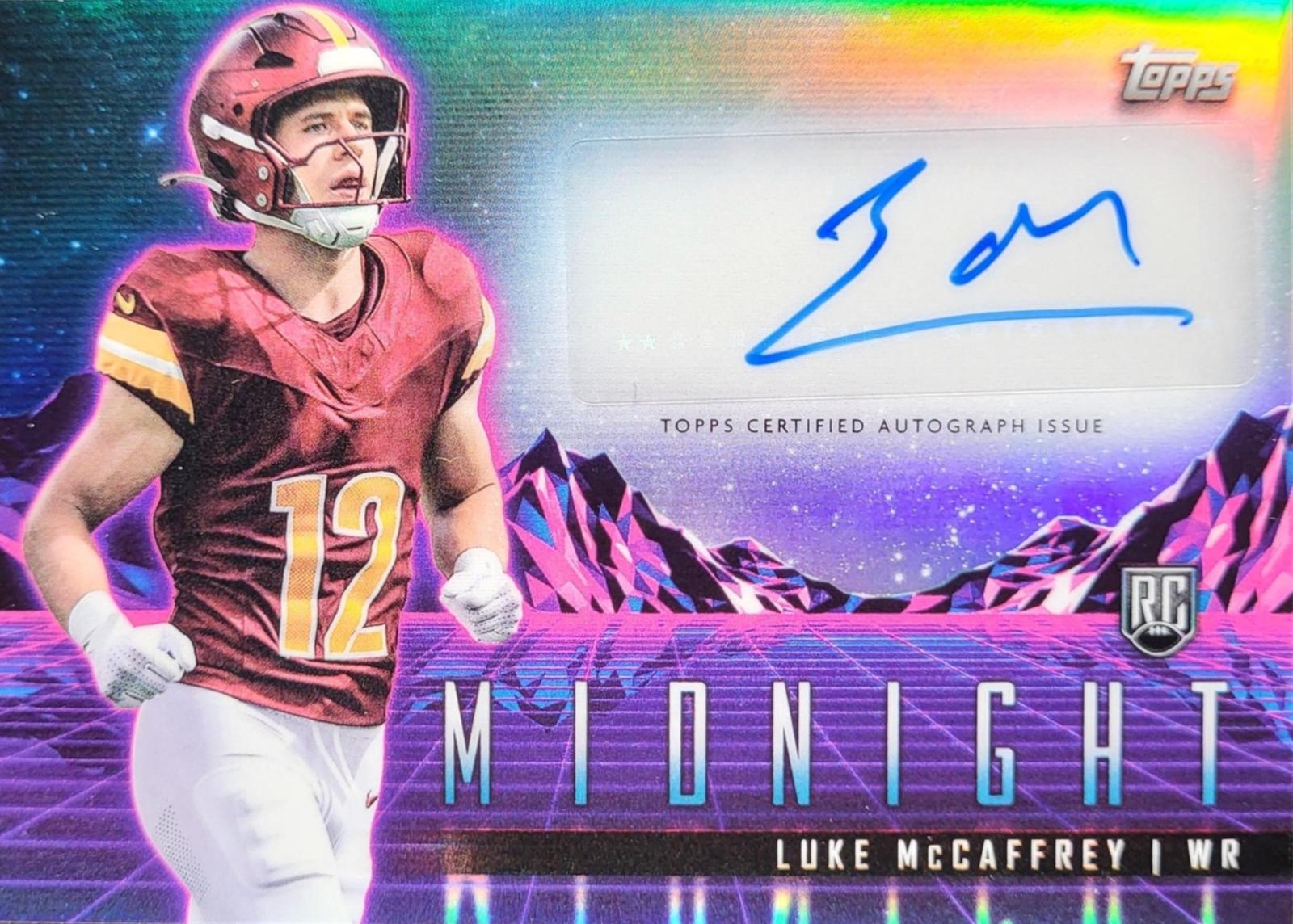 2024 Topps Midnight Rookie Horizon Autograph Luke McCaffrey #RHS-LM card