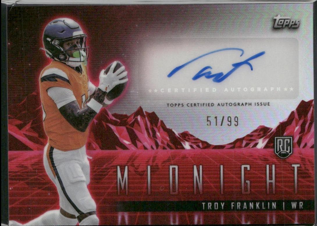 2024 Topps Midnight Rookie Horizon Autograph Troy Franklin #RHS-TF card
