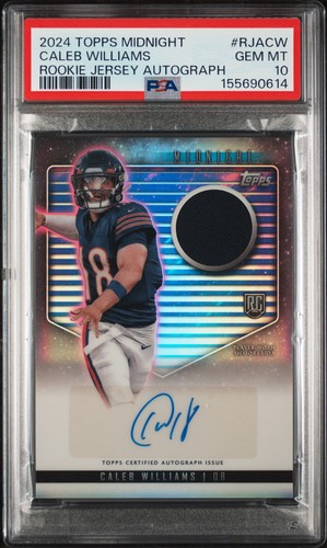 2024 Topps Midnight Rookie Jersey Autograph Caleb Williams #RJA-CW card