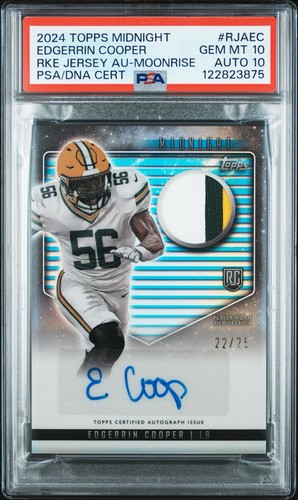2024 Topps Midnight Rookie Jersey Autograph Edgerrin Cooper #RJA-EC card
