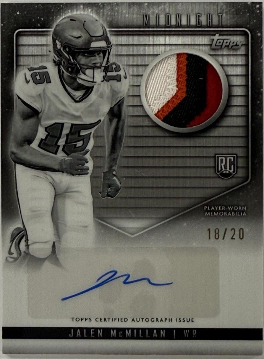 2024 Topps Midnight Rookie Jersey Autograph Jalen McMillan #RJA-JM card