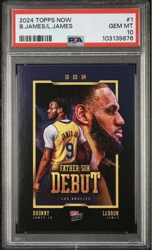 2024 Topps Now Bronny James Jr. / LeBron James #1 card