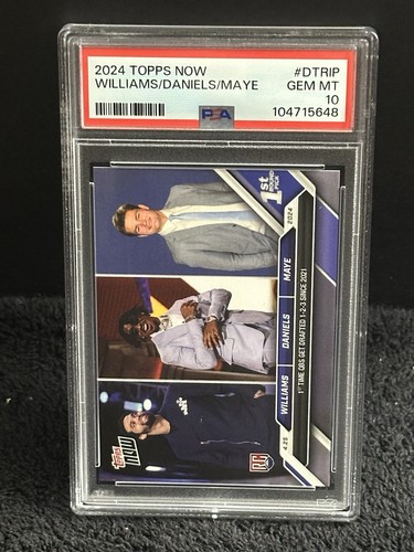 2024 Topps Now Caleb Williams / Jayden Daniels / Drake Maye #D-TRIP card