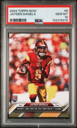 2024 Topps Now Jayden Daniels #6 card