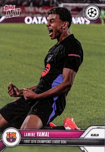 2024 Topps Now UCL Lamine Yamal #17 card