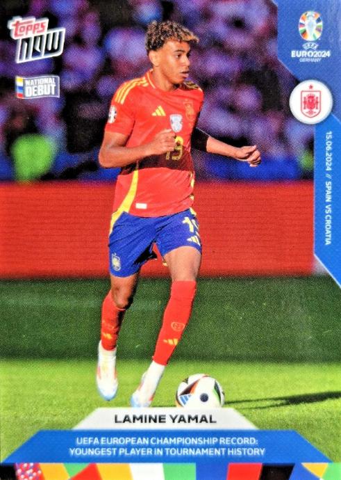 2024 Topps Now UEFA EURO Lamine Yamal #5 card