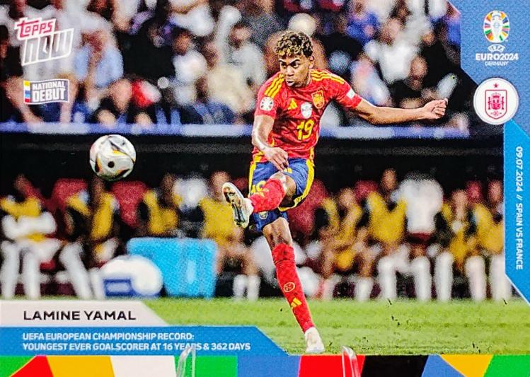 2024 Topps Now UEFA EURO Lamine Yamal #54 card