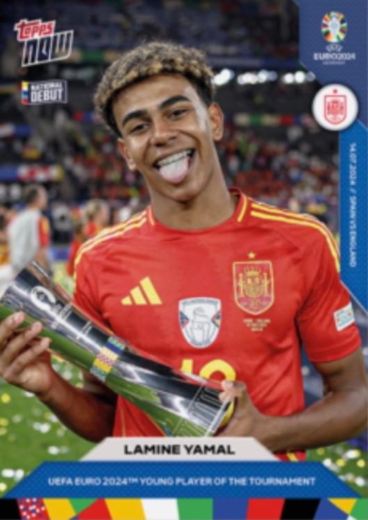 2024 Topps Now UEFA EURO Lamine Yamal #62 card