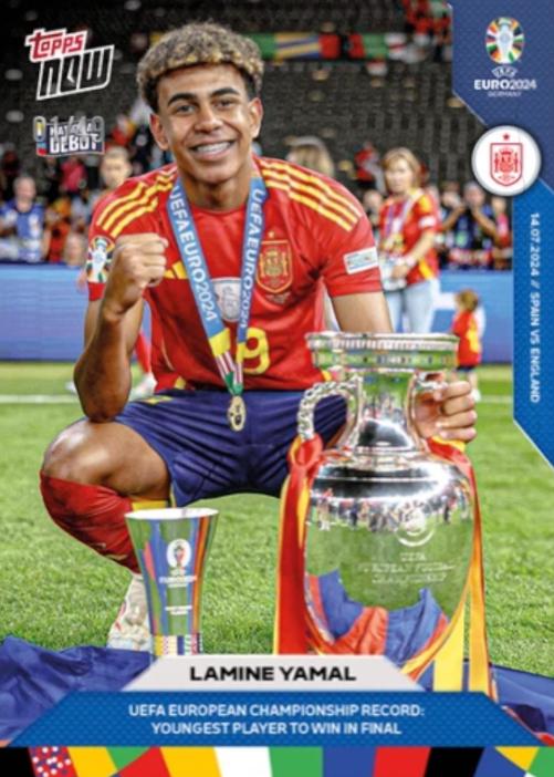 2024 Topps Now UEFA EURO Lamine Yamal #66 card