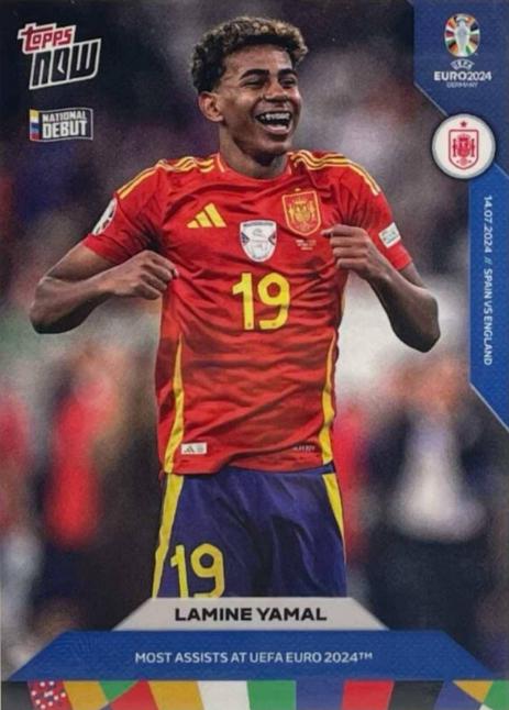2024 Topps Now UEFA EURO Lamine Yamal #67 card