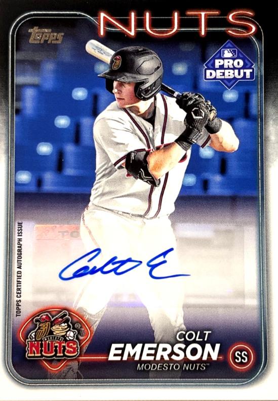2024 Topps Pro Debut Colt Emerson [Autograph] #PD-168 card