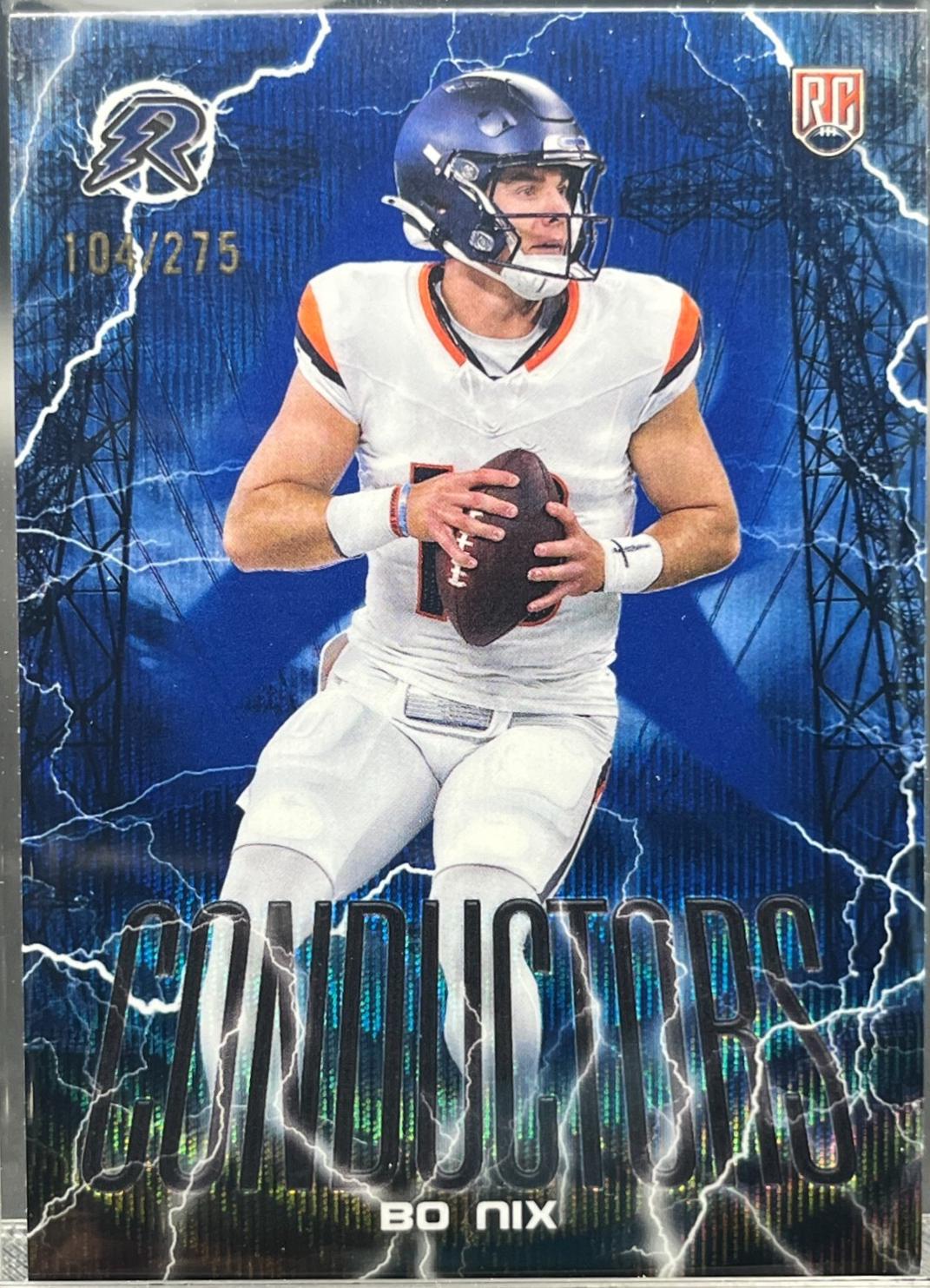 2024 Topps Resurgence Conductors Bo Nix [Navy] #C-8 card
