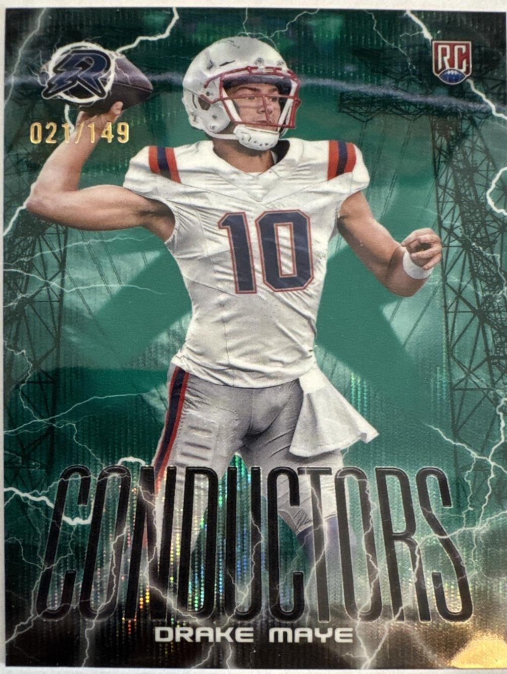 2024 Topps Resurgence Conductors Drake Maye [Teal] #C-7 card