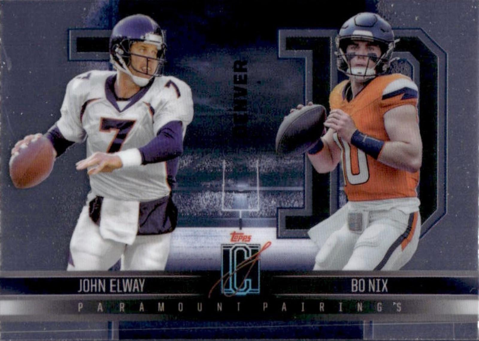 2024 Topps Signature Class Paramount Pairings Bo Nix / John Elway #PP-2 card