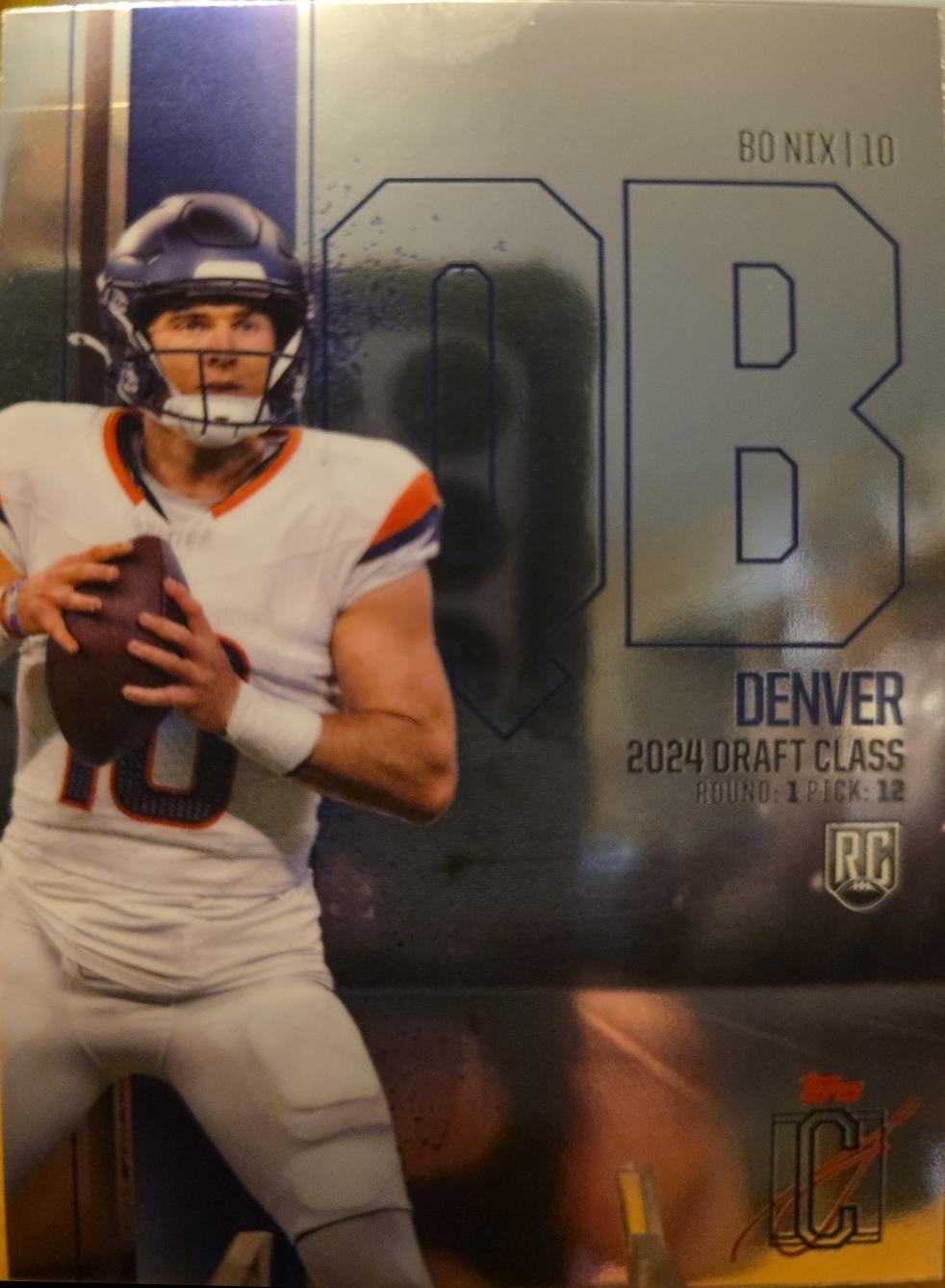 2024 Topps Signature Class Rookie Chrome Variation Bo Nix #RCV-40 card