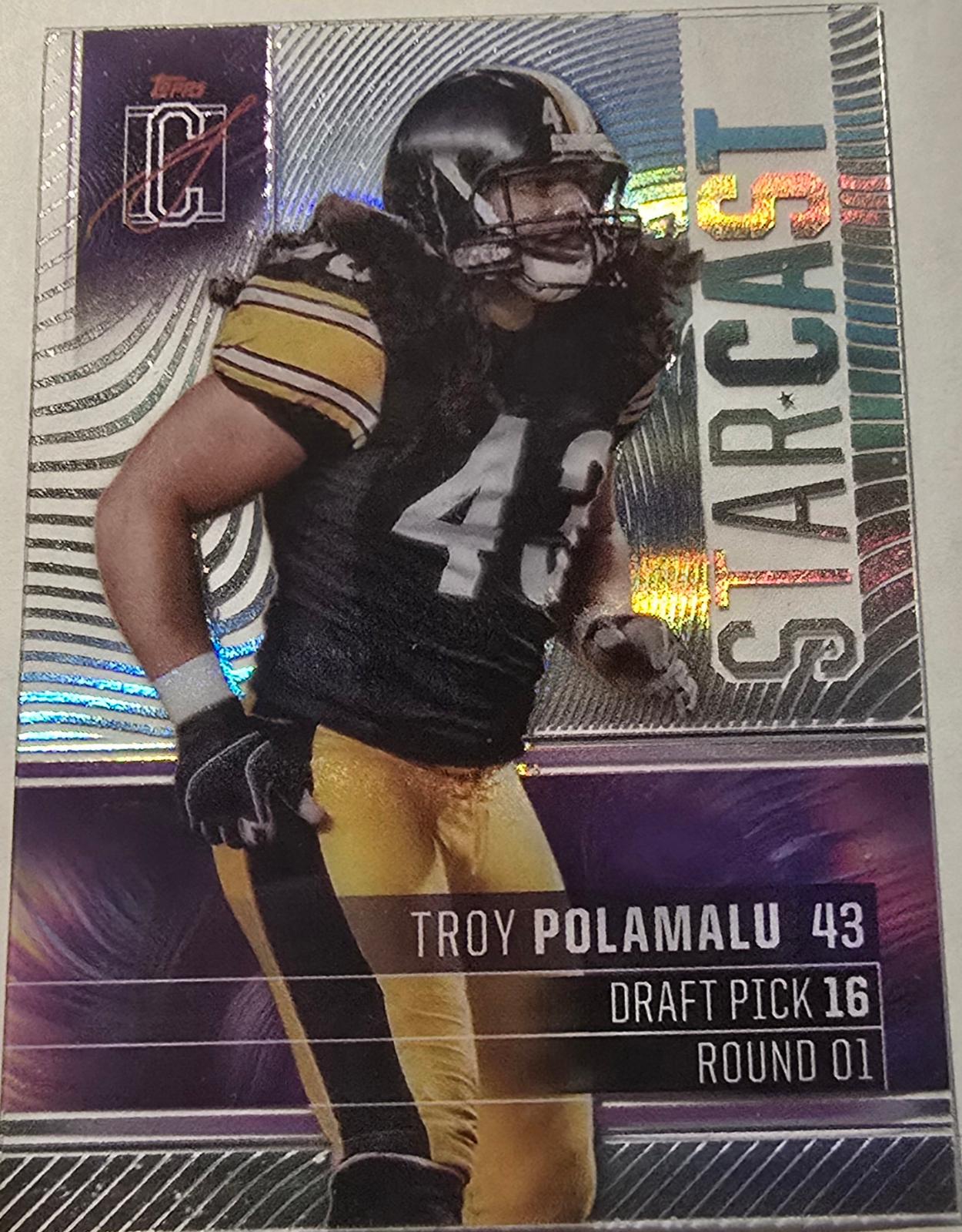 2024 Topps Signature Class Star Cast Troy Polamalu #SC-13 card