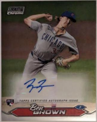 2024 Topps Stadium Club Chrome Autograph Ben Brown #SCCA-BRO card