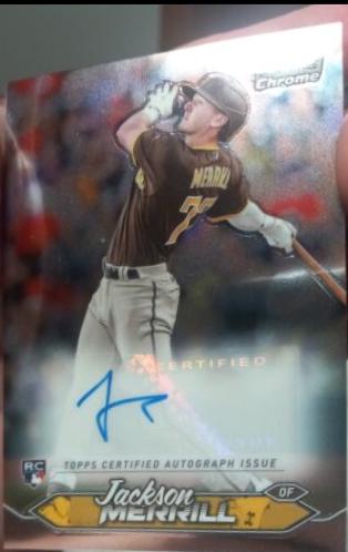 2024 Topps Stadium Club Chrome Autograph Jackson Merrill #SCCA-JME card