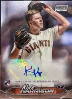 2024 Topps Stadium Club Chrome Autograph Kyle Harrison #SCCA-KH card